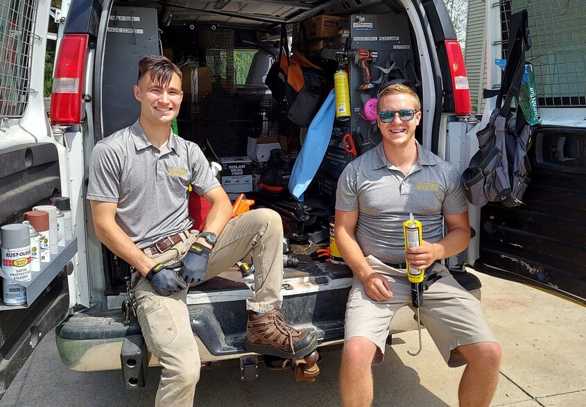 Pictured Here Are Two Bat Removal And Exclusion Specialists From The Cottom's Wildlife Removal Company Of Ohio